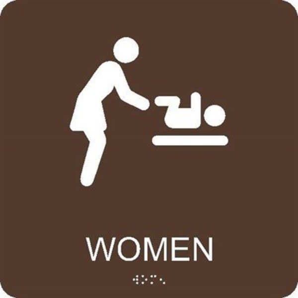 Nmc Womens Restroom Braille Ada Sign, ADA29BR ADA29BR
